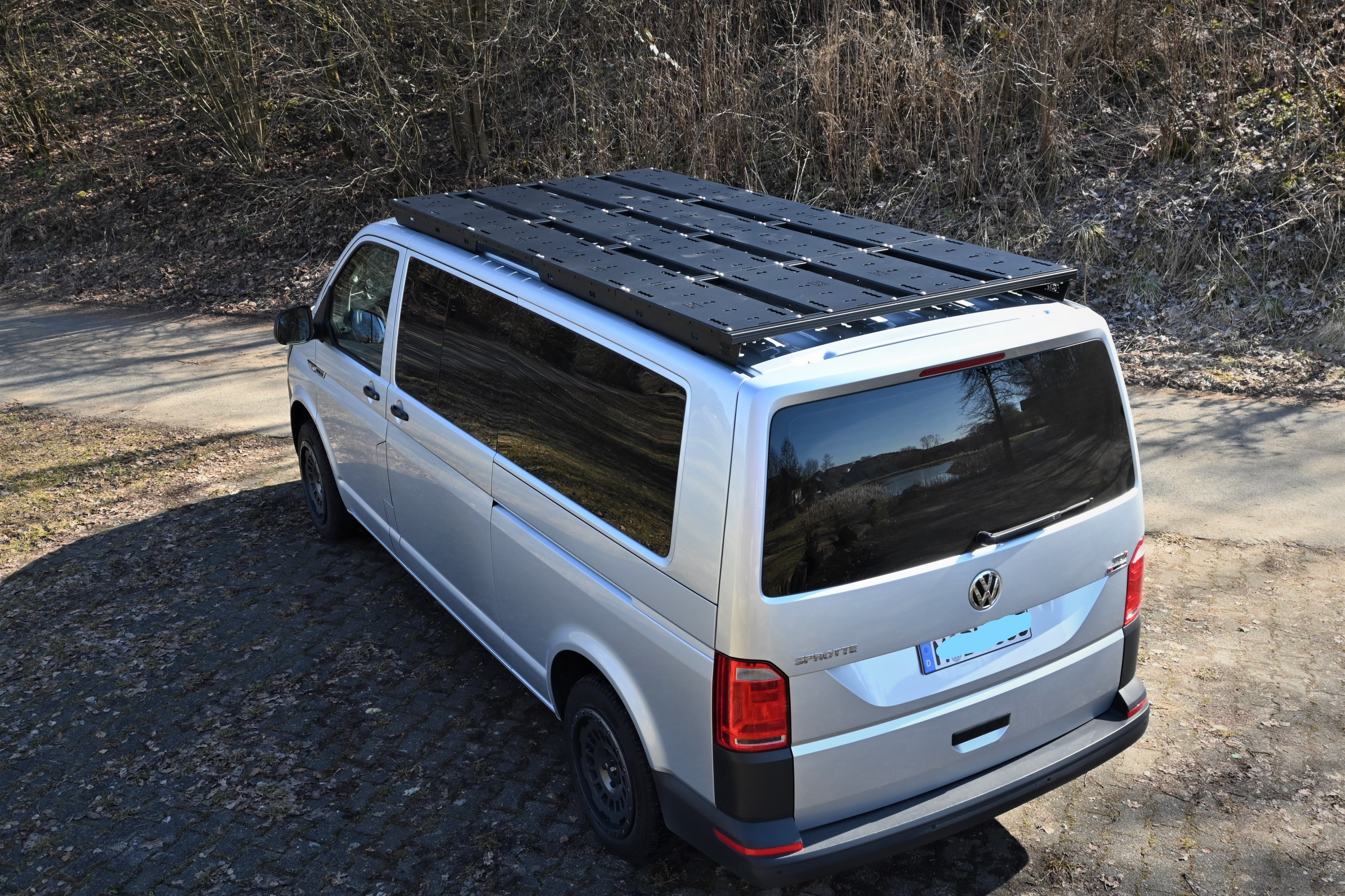 Dachträgersystem VW T5 T6 | SpaceRack - kurz - Fixpunkte - Extended -  Heckträger